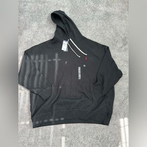 Brand new pullover black polo Hoodie with red polo logo